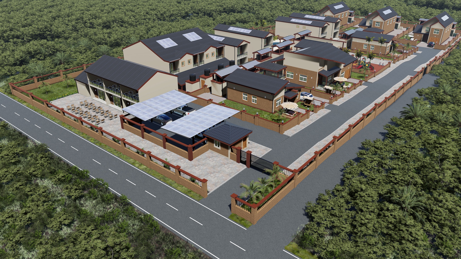 Kent aerial view front right