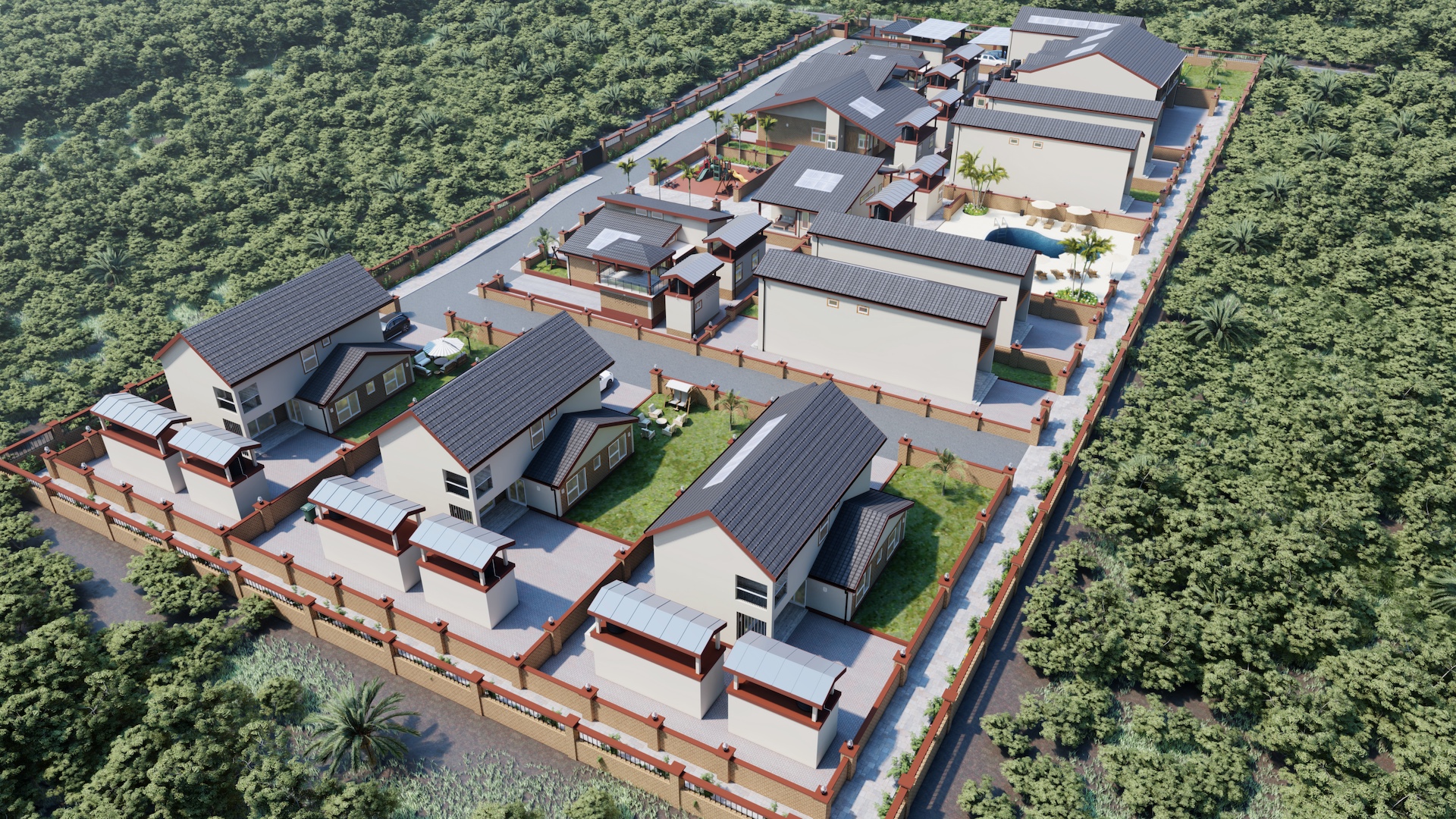 Kent aerial view from back